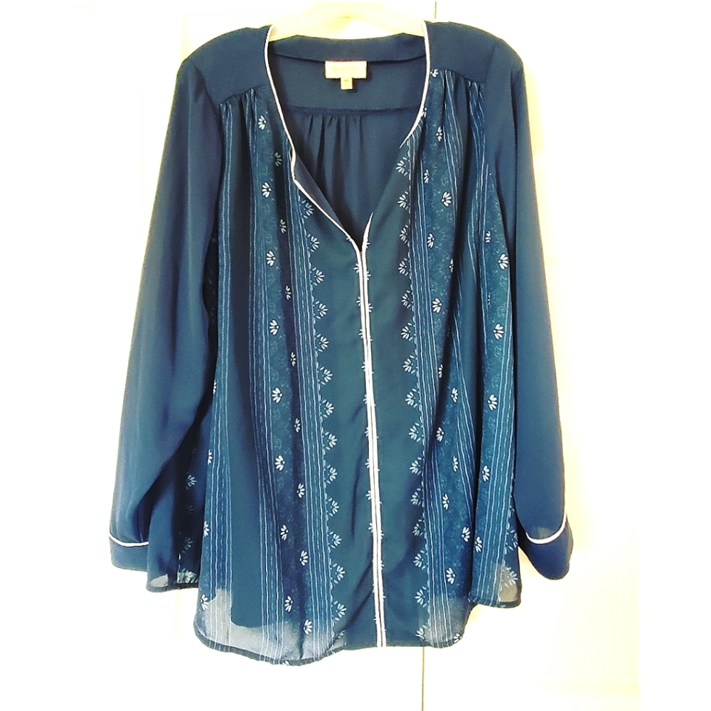 Modcloth Blouse/Top Navy